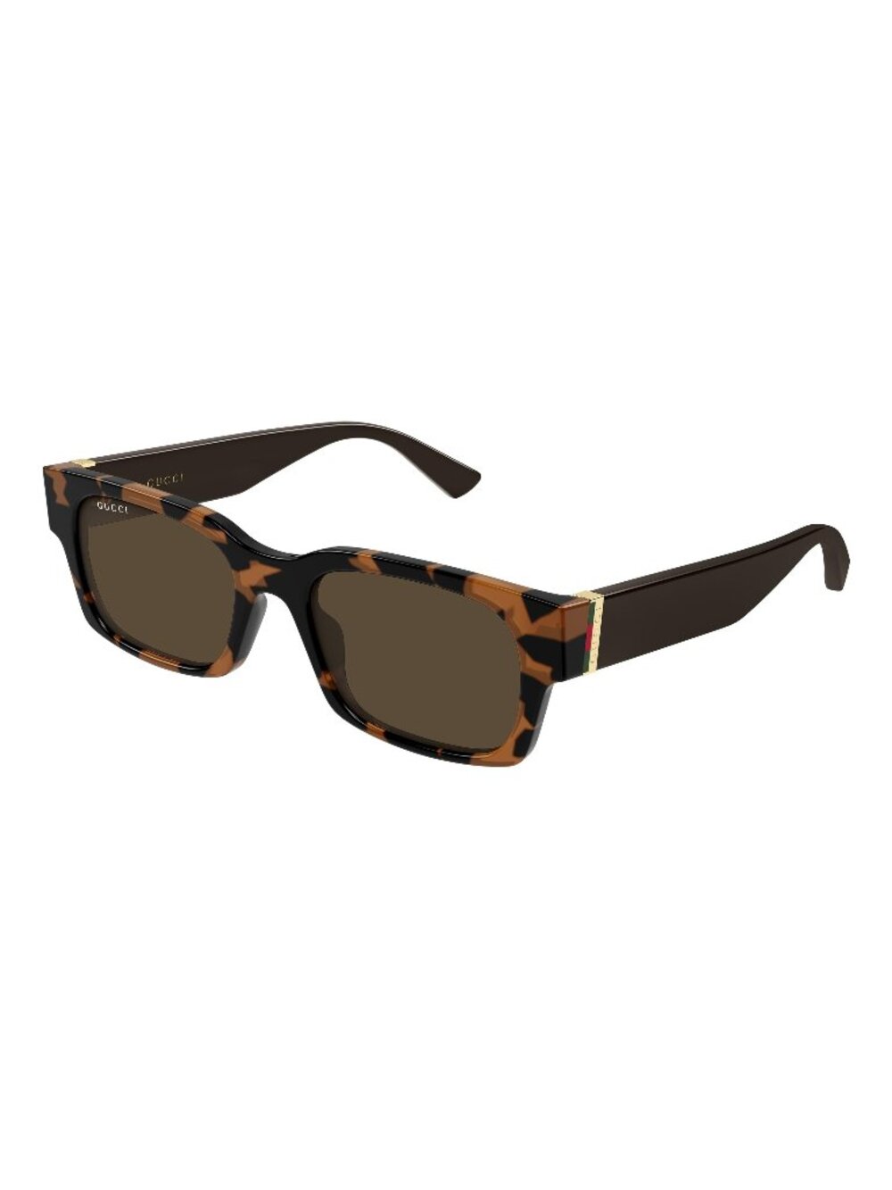 New Gucci Men's Sunglasses Havana Brown Lens Injected Frame GG2084S 003 52